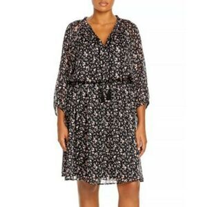 AQUA Floral Dress Women's. Fully lined. Size 1X. New With Tags.